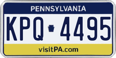 PA license plate KPQ4495