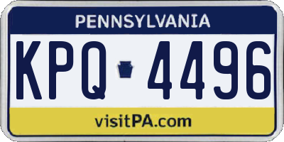 PA license plate KPQ4496