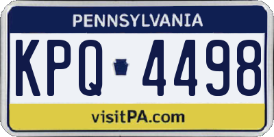 PA license plate KPQ4498