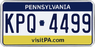 PA license plate KPQ4499