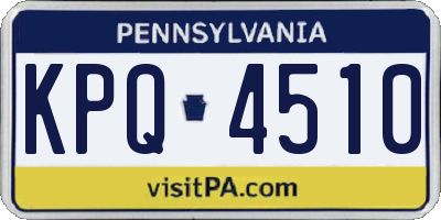 PA license plate KPQ4510