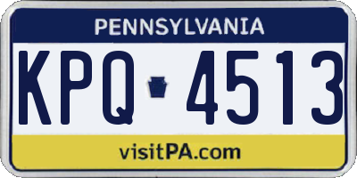 PA license plate KPQ4513