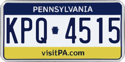 PA license plate KPQ4515