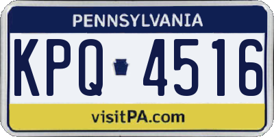 PA license plate KPQ4516