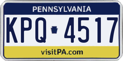 PA license plate KPQ4517