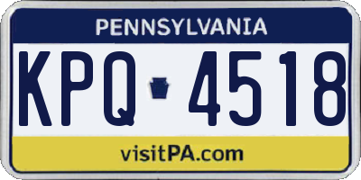 PA license plate KPQ4518