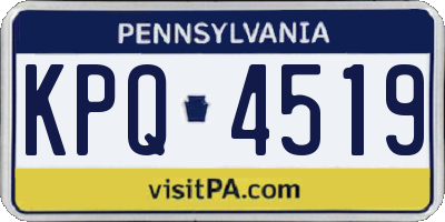 PA license plate KPQ4519