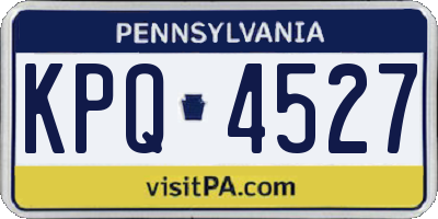 PA license plate KPQ4527
