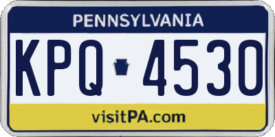 PA license plate KPQ4530