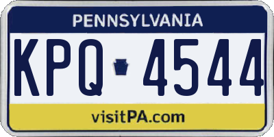 PA license plate KPQ4544