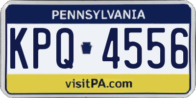 PA license plate KPQ4556