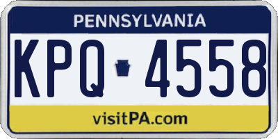 PA license plate KPQ4558