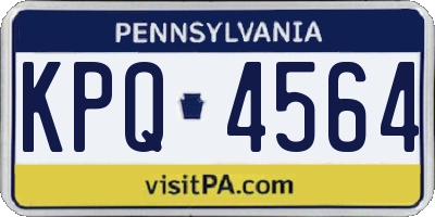 PA license plate KPQ4564
