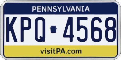 PA license plate KPQ4568