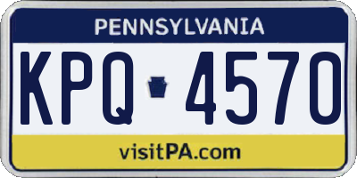 PA license plate KPQ4570