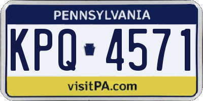 PA license plate KPQ4571