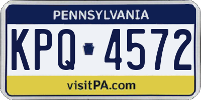 PA license plate KPQ4572