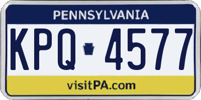 PA license plate KPQ4577