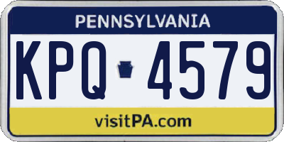 PA license plate KPQ4579