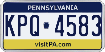 PA license plate KPQ4583