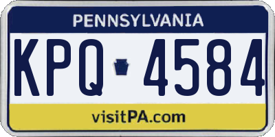 PA license plate KPQ4584