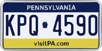 PA license plate KPQ4590