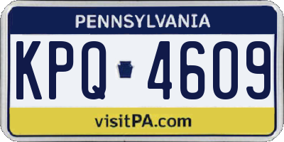 PA license plate KPQ4609