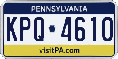 PA license plate KPQ4610