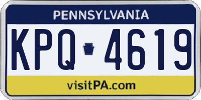 PA license plate KPQ4619