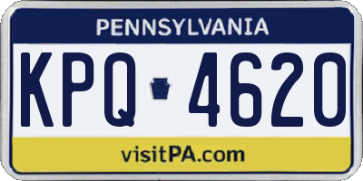 PA license plate KPQ4620