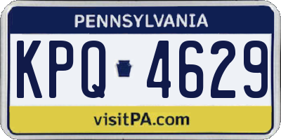 PA license plate KPQ4629