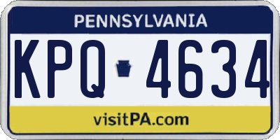 PA license plate KPQ4634