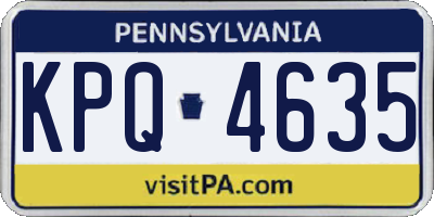 PA license plate KPQ4635