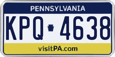 PA license plate KPQ4638