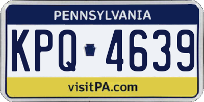 PA license plate KPQ4639