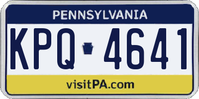PA license plate KPQ4641