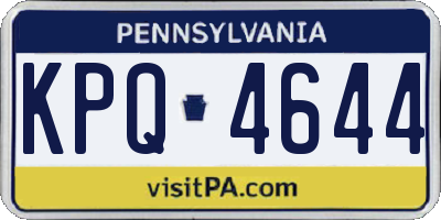 PA license plate KPQ4644