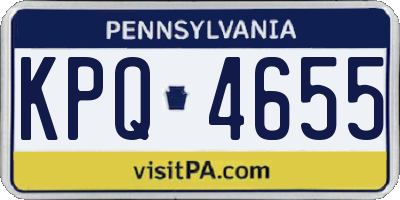 PA license plate KPQ4655