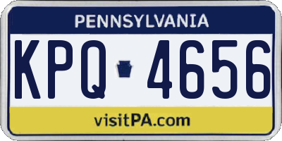 PA license plate KPQ4656