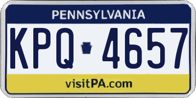 PA license plate KPQ4657