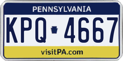 PA license plate KPQ4667