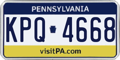 PA license plate KPQ4668