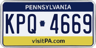 PA license plate KPQ4669