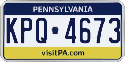 PA license plate KPQ4673