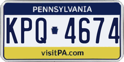 PA license plate KPQ4674