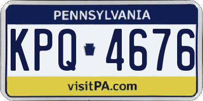 PA license plate KPQ4676