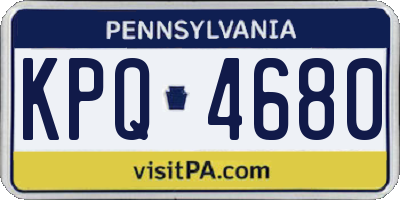 PA license plate KPQ4680