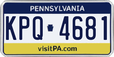 PA license plate KPQ4681