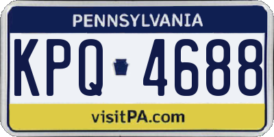 PA license plate KPQ4688