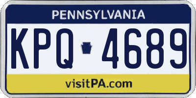 PA license plate KPQ4689